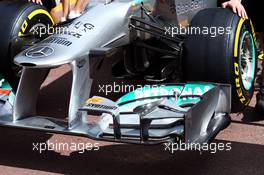 Mercedes AMG F1 W04 front wing. 24.05.2013. Formula 1 World Championship, Rd 6, Monaco Grand Prix, Monte Carlo, Monaco, Friday.