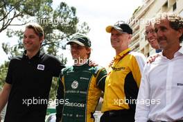 Charles Pic (FRA) Caterham, Carlos Tavares, Renault COO, Alain Prost (FRA). 24.05.2013. Formula 1 World Championship, Rd 6, Monaco Grand Prix, Monte Carlo, Monaco, Friday.