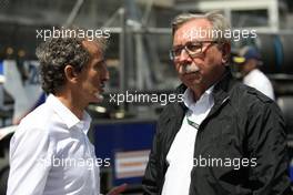 (L to R): Alain Prost (FRA) with Jean-Francois Caubet (FRA) Renault Sport F1 Managing Director. 24.05.2013. Formula 1 World Championship, Rd 6, Monaco Grand Prix, Monte Carlo, Monaco, Friday.