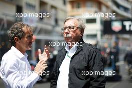 (L to R): Alain Prost (FRA) with Jean-Francois Caubet (FRA) Renault Sport F1 Managing Director. 24.05.2013. Formula 1 World Championship, Rd 6, Monaco Grand Prix, Monte Carlo, Monaco, Friday.