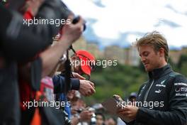Nico Rosberg (GER) Mercedes AMG F1 signs autographs for the fans. 24.05.2013. Formula 1 World Championship, Rd 6, Monaco Grand Prix, Monte Carlo, Monaco, Friday.