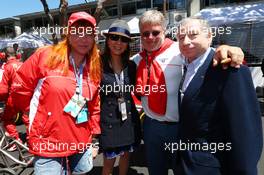 Jean Todt (FRA) FIA President with Michelle Yeoh (MAL), Andrei Cheglakov (RUS) Marussia Team Owner and Sasha Cheglakov (RUS) Marussia Team Owner on the grid. 26.05.2013. Formula 1 World Championship, Rd 6, Monaco Grand Prix, Monte Carlo, Monaco, Race Day.