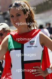 Grid girl. 26.05.2013. Formula 1 World Championship, Rd 6, Monaco Grand Prix, Monte Carlo, Monaco, Race Day.