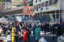 The grid as the race is stopped. 26.05.2013. Formula 1 World Championship, Rd 6, Monaco Grand Prix, Monte Carlo, Monaco, Race Day.