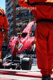 Felipe Massa (BRA) Ferrari F138 crashes at Ste Devote. 26.05.2013. Formula 1 World Championship, Rd 6, Monaco Grand Prix, Monte Carlo, Monaco, Race Day.
