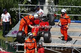 Felipe Massa (BRA) Ferrari F138 crashed out of the race at Ste Devote. 26.05.2013. Formula 1 World Championship, Rd 6, Monaco Grand Prix, Monte Carlo, Monaco, Race Day.