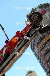Felipe Massa (BRA) Ferrari F138 crashes at Ste Devote. 26.05.2013. Formula 1 World Championship, Rd 6, Monaco Grand Prix, Monte Carlo, Monaco, Race Day.