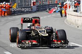 Kimi Raikkonen (FIN) Lotus F1 E21 celebrates at the end of the race. 26.05.2013. Formula 1 World Championship, Rd 6, Monaco Grand Prix, Monte Carlo, Monaco, Race Day.
