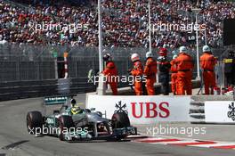 Nico Rosberg (GER) Mercedes AMG F1 W04. 26.05.2013. Formula 1 World Championship, Rd 6, Monaco Grand Prix, Monte Carlo, Monaco, Race Day.