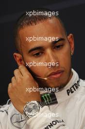 Lewis Hamilton (GBR) Mercedes AMG F1 in the FIA Press Conference. 25.05.2013. Formula 1 World Championship, Rd 6, Monaco Grand Prix, Monte Carlo, Monaco, Qualifying Day