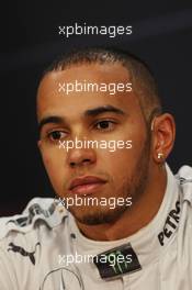 Lewis Hamilton (GBR) Mercedes AMG F1 in the FIA Press Conference. 25.05.2013. Formula 1 World Championship, Rd 6, Monaco Grand Prix, Monte Carlo, Monaco, Qualifying Day