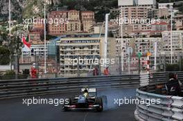 Esteban Gutierrez (MEX) Sauber C32 locks up under braking. 25.05.2013. Formula 1 World Championship, Rd 6, Monaco Grand Prix, Monte Carlo, Monaco, Qualifying Day