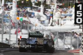 Nico Rosberg (GER) Mercedes AMG F1 W04 leads team mate Lewis Hamilton (GBR) Mercedes AMG F1 W04. 25.05.2013. Formula 1 World Championship, Rd 6, Monaco Grand Prix, Monte Carlo, Monaco, Qualifying Day