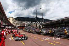 Fernando Alonso (ESP) Ferrari F138 in the pits. 25.05.2013. Formula 1 World Championship, Rd 6, Monaco Grand Prix, Monte Carlo, Monaco, Qualifying Day