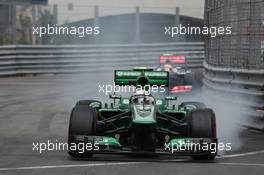 Giedo van der Garde (NLD) Caterham CT03 locks up under braking. 25.05.2013. Formula 1 World Championship, Rd 6, Monaco Grand Prix, Monte Carlo, Monaco, Qualifying Day