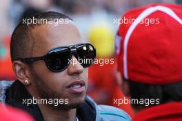 Lewis Hamilton (GBR) Mercedes AMG F1 on the drivers parade. 26.05.2013. Formula 1 World Championship, Rd 6, Monaco Grand Prix, Monte Carlo, Monaco, Race Day.