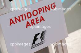 F1 Antidoping Area. 23.05.2013. Formula 1 World Championship, Rd 6, Monaco Grand Prix, Monte Carlo, Monaco, Practice Day.
