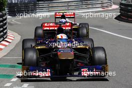 Jean-Eric Vergne (FRA) Scuderia Toro Rosso STR8 leads team mate Daniel Ricciardo (AUS) Scuderia Toro Rosso STR8. 23.05.2013. Formula 1 World Championship, Rd 6, Monaco Grand Prix, Monte Carlo, Monaco, Practice Day.