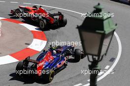 Max Chilton (GBR) Marussia F1 Team MR02 leads Daniel Ricciardo (AUS) Scuderia Toro Rosso STR8. 23.05.2013. Formula 1 World Championship, Rd 6, Monaco Grand Prix, Monte Carlo, Monaco, Practice Day.
