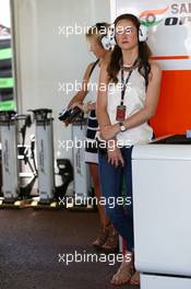 Laura Jordan (GBR), girlfriend of Paul di Resta (GBR) Sahara Force India F1. 23.05.2013. Formula 1 World Championship, Rd 6, Monaco Grand Prix, Monte Carlo, Monaco, Practice Day.