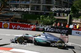 Lewis Hamilton (GBR) Mercedes AMG F1 W04. 23.05.2013. Formula 1 World Championship, Rd 6, Monaco Grand Prix, Monte Carlo, Monaco, Practice Day.