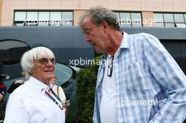(L to R): Bernie Ecclestone (GBR) CEO Formula One Group (FOM) with Jeremy Clarkson (GBR) Top Gear TV Presenter. 25.05.2013. Formula 1 World Championship, Rd 6, Monaco Grand Prix, Monte Carlo, Monaco, Qualifying Day