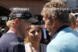 (L to R): Ron Howard (USA) Film Director with Eddie Jordan (IRE) BBC Television Pundit. 26.05.2013. Formula 1 World Championship, Rd 6, Monaco Grand Prix, Monte Carlo, Monaco, Race Day.