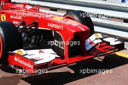 Ferrari F138 front wing and nosecone detail. 22.05.2013. Formula 1 World Championship, Rd 6, Monaco Grand Prix, Monte Carlo, Monaco, Preparation Day.