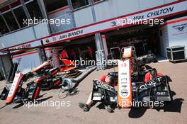 Marussia F1 Team MR02 nosecones. 22.05.2013. Formula 1 World Championship, Rd 6, Monaco Grand Prix, Monte Carlo, Monaco, Preparation Day.