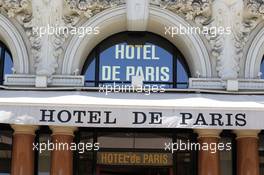 The Hotel de Paris. 22.05.2013. Formula 1 World Championship, Rd 6, Monaco Grand Prix, Monte Carlo, Monaco, Preparation Day.