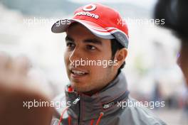 Sergio Perez (MEX) McLaren. 22.05.2013. Formula 1 World Championship, Rd 6, Monaco Grand Prix, Monte Carlo, Monaco, Preparation Day.