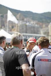 Jenson Button (GBR) McLaren with the media. 22.05.2013. Formula 1 World Championship, Rd 6, Monaco Grand Prix, Monte Carlo, Monaco, Preparation Day.