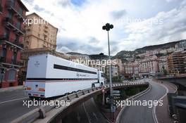 Williams truck heads to the paddock. 20.05.2013. Formula 1 World Championship, Rd 6, Monaco Grand Prix, Monte Carlo, Monaco, Monday