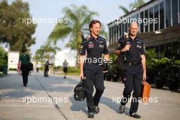 (L to R): Christian Horner (GBR) Red Bull Racing Team Principal with Adrian Newey (GBR) Red Bull Racing Chief Technical Officer. 22.03.2013. Formula 1 World Championship, Rd 2, Malaysian Grand Prix, Sepang, Malaysia, Friday.
