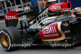 Kimi Raikkonen (FIN) Lotus F1 E21 rear suspension. 22.03.2013. Formula 1 World Championship, Rd 2, Malaysian Grand Prix, Sepang, Malaysia, Friday.