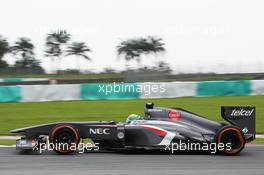 Esteban Gutierrez (MEX) Sauber C32. 22.03.2013. Formula 1 World Championship, Rd 2, Malaysian Grand Prix, Sepang, Malaysia, Friday.