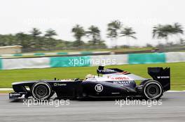 Pastor Maldonado (VEN) Williams FW35. 22.03.2013. Formula 1 World Championship, Rd 2, Malaysian Grand Prix, Sepang, Malaysia, Friday.