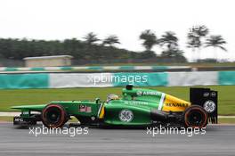 Charles Pic (FRA) Caterham CT03. 22.03.2013. Formula 1 World Championship, Rd 2, Malaysian Grand Prix, Sepang, Malaysia, Friday.