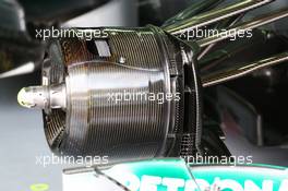 Mercedes AMG F1 W04 brake. 22.03.2013. Formula 1 World Championship, Rd 2, Malaysian Grand Prix, Sepang, Malaysia, Friday.