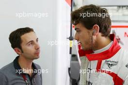 (L to R): Nicolas Todt (FRA) Driver Manager with Jules Bianchi (FRA) Marussia F1 Team. 22.03.2013. Formula 1 World Championship, Rd 2, Malaysian Grand Prix, Sepang, Malaysia, Friday.