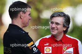 (L to R): Alan Permane (GBR) Lotus F1 Team Trackside Operations Director with Pat Fry (GBR) Ferrari Deputy Technical Director and Head of Race Engineering. 22.03.2013. Formula 1 World Championship, Rd 2, Malaysian Grand Prix, Sepang, Malaysia, Friday.