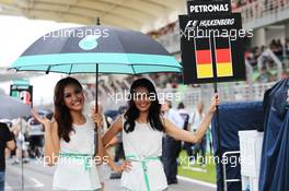 Grid girls. 24.03.2013. Formula 1 World Championship, Rd 2, Malaysian Grand Prix, Sepang, Malaysia, Sunday.
