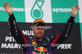 1st place Sebastian Vettel (GER) Red Bull Racing  24.03.2013. Formula 1 World Championship, Rd 2, Malaysian Grand Prix, Sepang, Malaysia, Sunday.