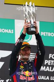 2nd place Mark Webber (AUS) Red Bull Racing. 24.03.2013. Formula 1 World Championship, Rd 2, Malaysian Grand Prix, Sepang, Malaysia, Sunday.