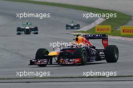 Mark Webber (AUS) Red Bull Racing RB9. 24.03.2013. Formula 1 World Championship, Rd 2, Malaysian Grand Prix, Sepang, Malaysia, Sunday.