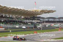 Sebastian Vettel (GER) Red Bull Racing RB9. 24.03.2013. Formula 1 World Championship, Rd 2, Malaysian Grand Prix, Sepang, Malaysia, Sunday.