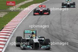 Lewis Hamilton (GBR) Mercedes AMG F1 W04. 24.03.2013. Formula 1 World Championship, Rd 2, Malaysian Grand Prix, Sepang, Malaysia, Sunday.