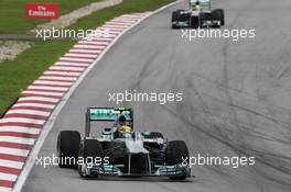 Lewis Hamilton (GBR) Mercedes AMG F1 W04. 24.03.2013. Formula 1 World Championship, Rd 2, Malaysian Grand Prix, Sepang, Malaysia, Sunday.