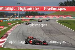 Jenson Button (GBR) McLaren MP4-28. 24.03.2013. Formula 1 World Championship, Rd 2, Malaysian Grand Prix, Sepang, Malaysia, Sunday.