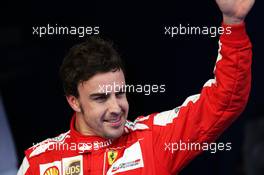 Fernando Alonso (ESP) Ferrari celebrates his third position in qualifying parc ferme. 23.03.2013. Formula 1 World Championship, Rd 2, Malaysian Grand Prix, Sepang, Malaysia, Saturday.